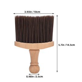 FRCOLOR Mens Beard Brush with Wooden Handle Soft Bristle Brush for Facial Hair Grooming and Broken Hair Removal 5.7X3.93 Inches