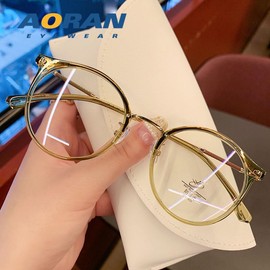 Berkut 1241355 Boston-Shaped Date Glasses, Metal Frame, Lightweight, Fatigue Resistant, Eye Friendly, For Men and Women, Green × Gold