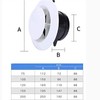 TOTMOX Ventilation Grille Exhaust Grille Round 125 mm ABS Plastic