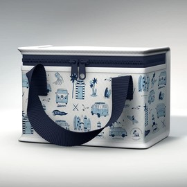 Puckator Cool Lunch Bag VW Volkswagen T1 Explore More Design Made Out of Rec' Plastic Bottles - Insulated Lunch Bag for Women Men Children - Lunch Box Bag for Work & School - Beach Picnic Accessories