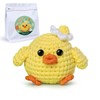 NestledCrafts Crochet Kit for Beginners Kids, Amigurumi Crochet Animal Kit,