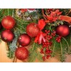 Christmas Tree Ornaments, 32 Pieces, 25mm, Red Shiny and Matte,
