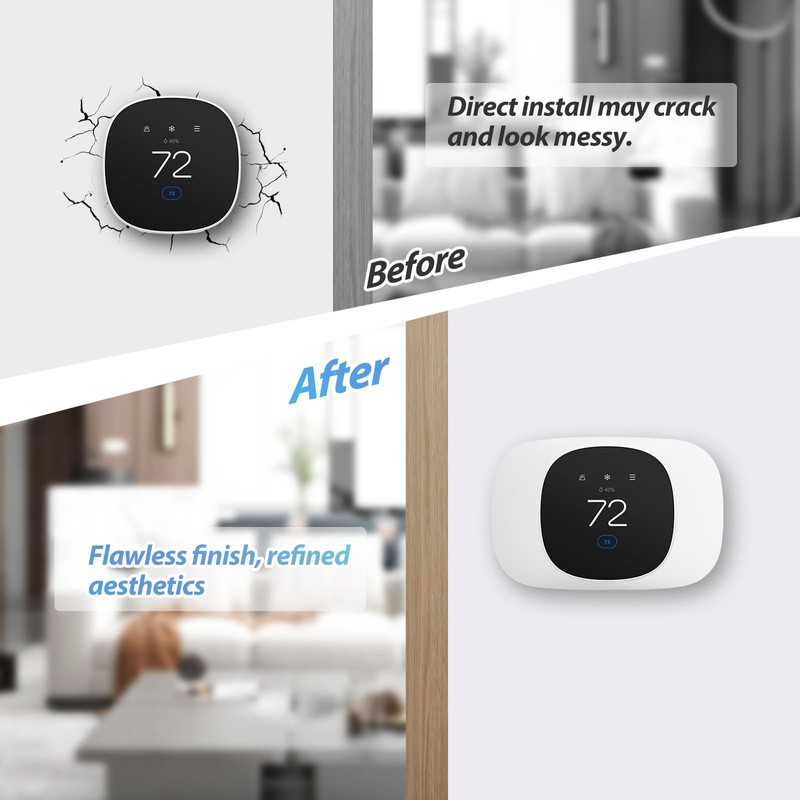 CERCGVEL Trim Plate Compatible with ecobee Smart Thermostat Essential, Wall
