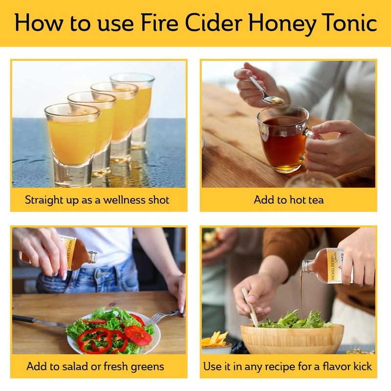 Fire Cider Apple Cider Vinegar Honey Tonic with Organic Turmeric