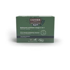 Cattier Men 2 in 1 Heavy Duty Organic Exfoliating Cleanser for All Skin Types - 85g