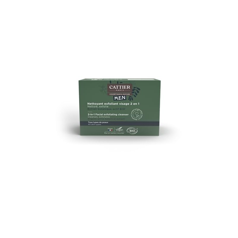 Cattier Men 2 in 1 Heavy Duty Organic Exfoliating Cleanser