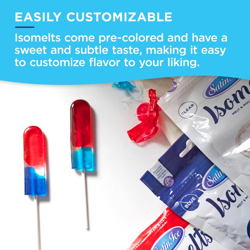 Satin Ice Isomelts, Red, 7 Ounce Pouch - Melt and