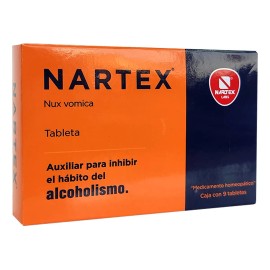 Nartex Nux Vomica Caja 9 Tabletas Inhibidor Del Alcoholismo