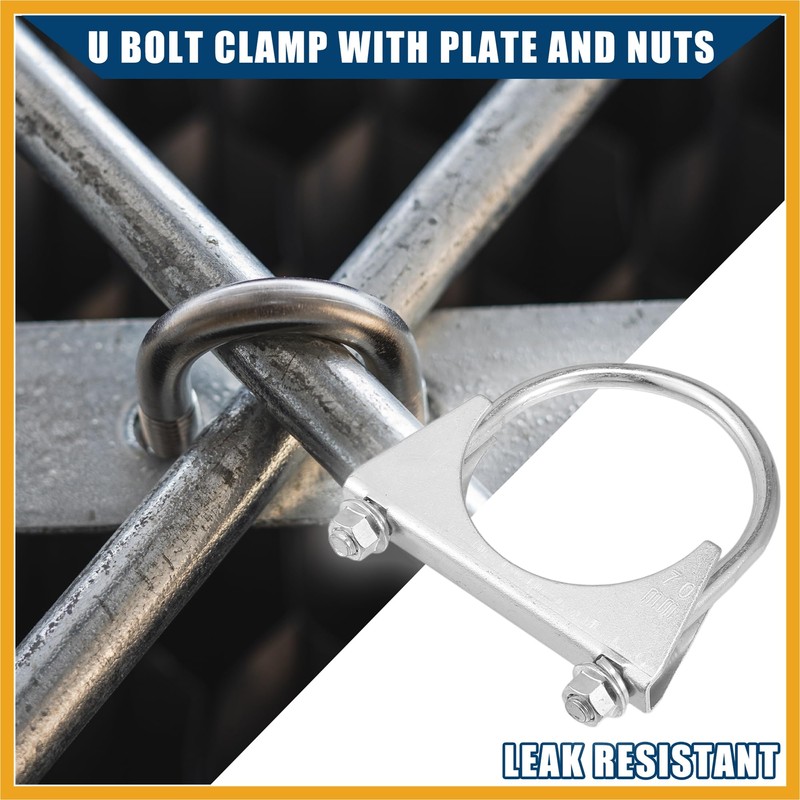 Partuto Round U Bolt Muffler Exhaust Clamps for Car /