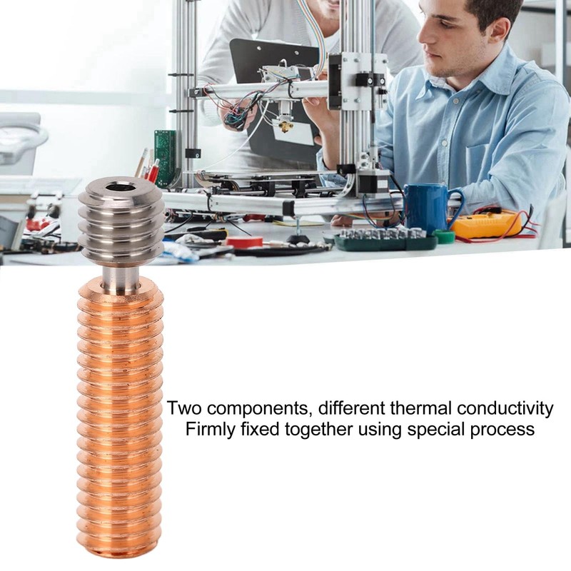 V5 Hotend Heatbreak All-Metal Threaded Upgrade Ti Alloy and Copper