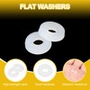 PATIKIL M2 Nylon Flat Washers, 120 Pcs 2mm ID 5mm