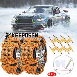 KEEPDSGN Car Wheel Snow Tire Chain Anti Skid Winter Emergency Mud Safe for Ford Mustang