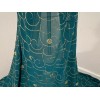 wowfabric4less123 TEAL GOLD Embroidery Sequins Chiffon Fabric 50” Width Sold