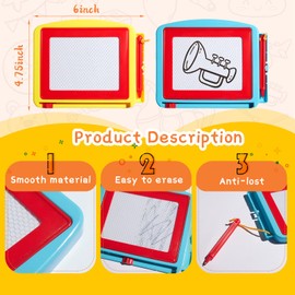 36 Pieces Mini Magnetic Drawing Boards, Mini Doodle Board Set for Kids, Small Magnet Drawing Boards, Erasable Sketch Painting Pad for Prizes Classroom Art Party Favors, Goodie Bag Stuffers