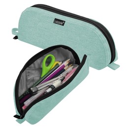 Gloppie Pencil Case Small Pencil Pouch Aesthetic Simple Pencil Bag Kawaii Pen Case Office Stationery Back to School Supplies, Green