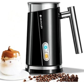 Huogary Milk Frother, 4 in 1 Electric Milk Steamer, Automatic Hot & Cold Foam Maker, Milk Warmer for Coffee, Latte, Cappuccino, Macchiato, 120V