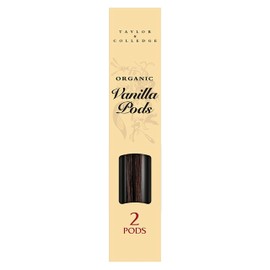 Taylor & Colledge Organic Vanilla Beans 2 Whole Pods, 4g