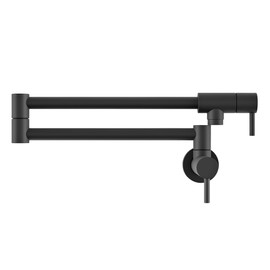 Swiss Madison Ivy Retractable Wall-Mounted Pot Filler in Matte Black
