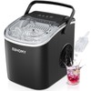 EUHOMY Countertop Ice Maker Machine with Handle 26lbs in 24Hrs
