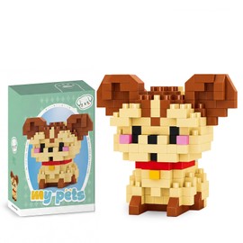 QISHOUTING Yorkshire Mini Dog Building Blocks for Kids, Small Cute Dog Building Set,Miniature Dog Figurine Toys for Adults Women,Birthday Party Favors Stocking Stuffers