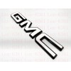 Auto Front & Rear GMC White Black OVERLAY Emblem Badge