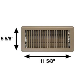 Hartford Ventilation 4" x 10" Floor Vent Covers Brown 6 Pack - Heavy Duty Walkable Floor Registers - Premium Finish - Easy Adjust Air Vent Deflector - Vent Covers for Home - Reinforced Bend-proof Weld
