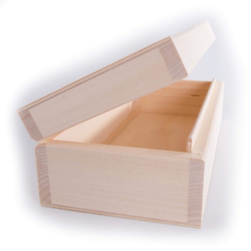 Rectangular Oblong Wooden Box to Decorate | 24 x 11.5