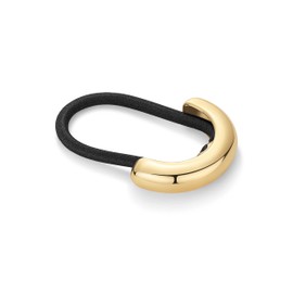 PAVOI 14K Yellow Gold Plated Arch Waterproof Chunky Metal Hair Band Ponytail Holders for Women - Stainless Steel Statement Cuff Fashion Accessories - Stretchy Gold Hair Ties