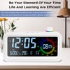Podazz Digital Alarm Clock, Visual Color LED Screen Alarm Clock