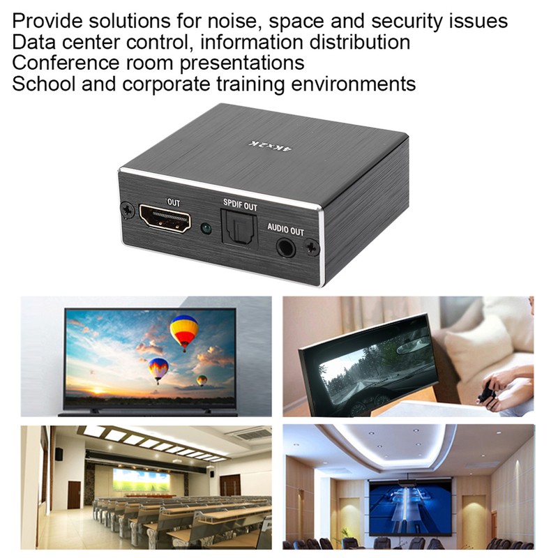Professional Metal Black 4K x 2K HDMI to HDMI Optical