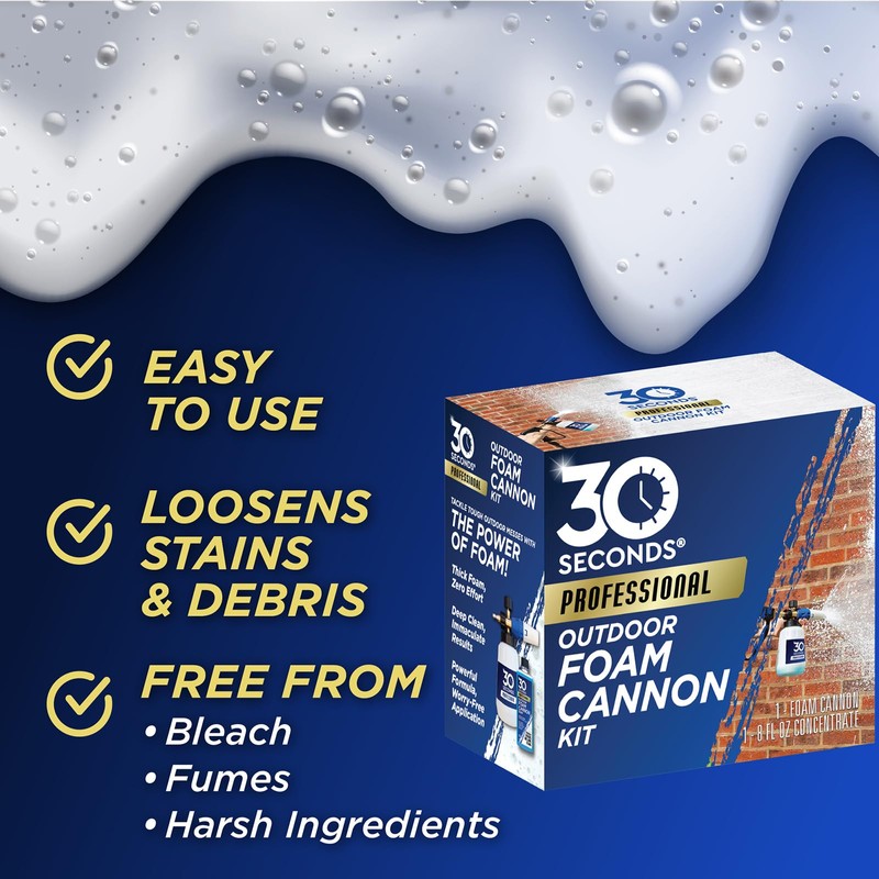 30 SECONDS Foam Cannon Kit – Pressure Washer Sprayer +