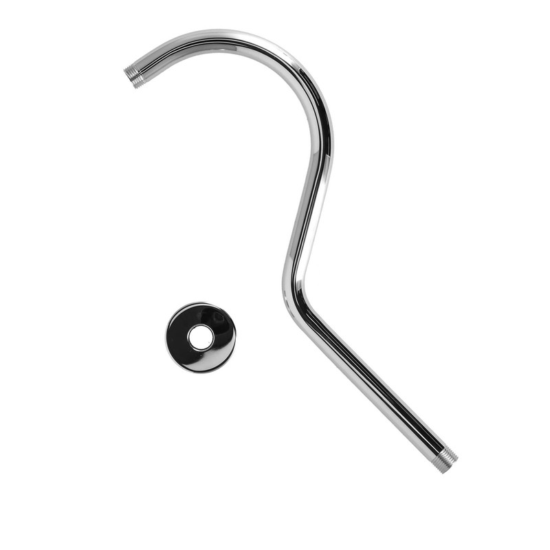 17in Shower Pipe Extension Brushed Stainless Steel S Shaped NPT