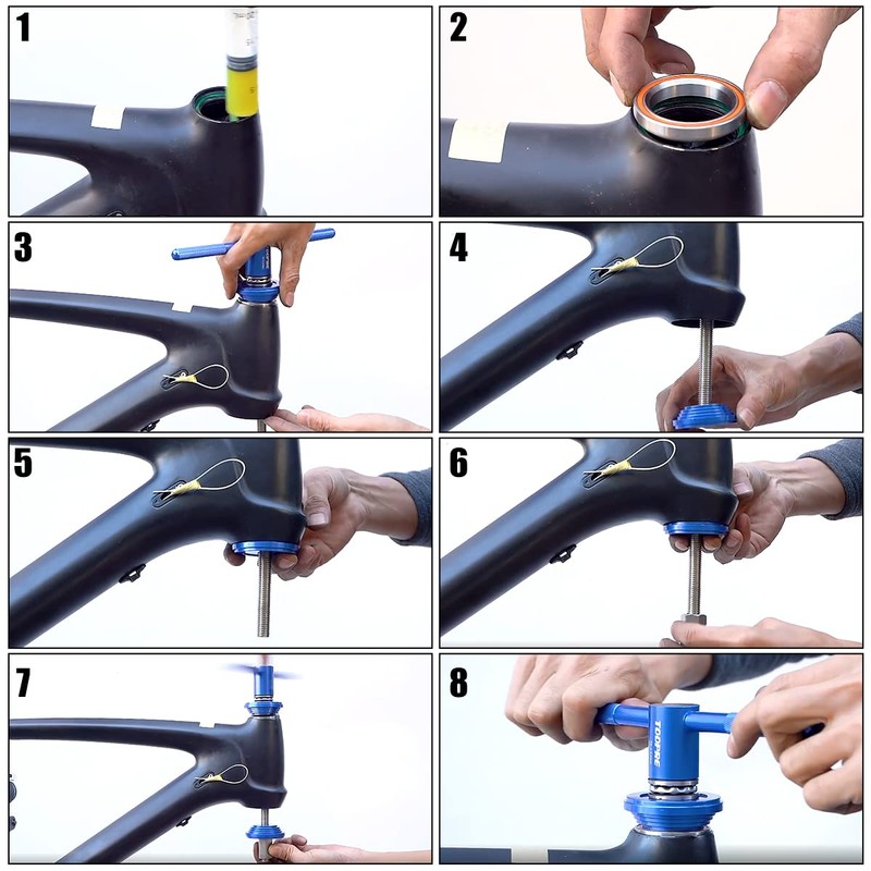 Fashionslee_jp Bicycle Head 10 Piece Bottom Bracket Installation Press Tool