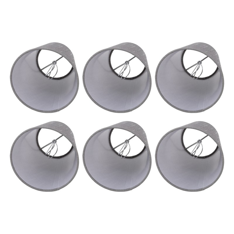 6 Pcs Cloth Lamp Shade Good Light Transmission E14 Candle