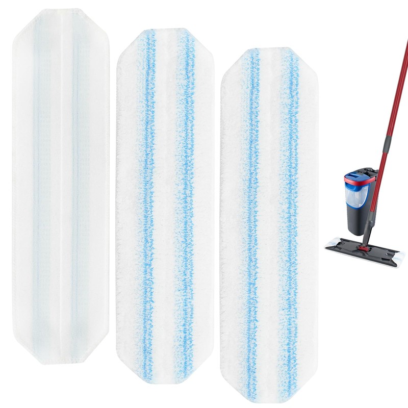Mop Replacement Pads Compatible with Vileda H2prO Flat Mop System,