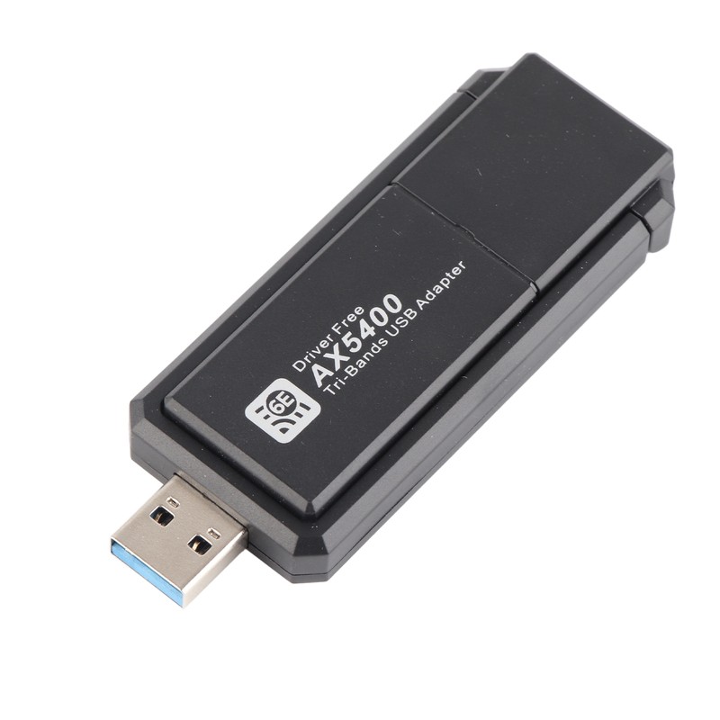 WiFi 6E Network Adapter 5400Mbps USB Network Card with Triple