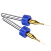 sourcing map 10pcs PCB Drill Bits 1/8" Shank 0.25mm Titanium