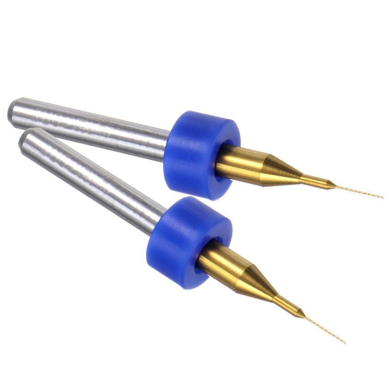 sourcing map 10pcs PCB Drill Bits 1/8" Shank 0.25mm Titanium
