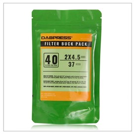 Dabpress - Paquete de 40 bolsas de filtro de té de nailon blanco de 2 x 4.5 pulgadas, 37 micras