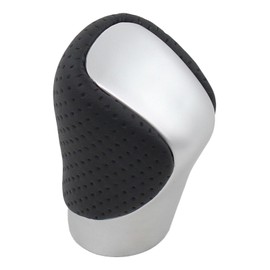 MOTOKU Punched Black Leather Sliver Surface Gear Shift Knob Shifter for Lexus is NX RC F RC350 GS200t RC200t ES300h ES350 GS450h GS350 RC300 IS300 GS300 NX300 RX350L RX450hL GX460 2014-2024