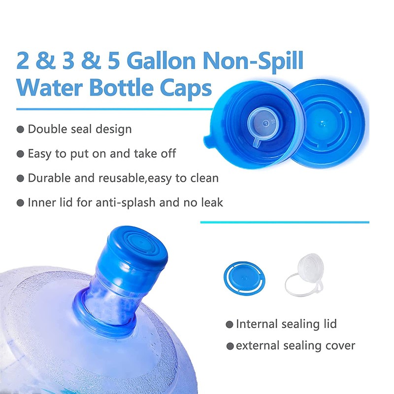 100 Pack Water Bottle Caps, 3 & 5 Gallon Water