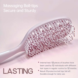 Arthaxi Vented Hair Brush for Women, Detangler Brush with Hollow-back for Quicker Blow Drying Full Sized, Hair Dryer Brush for Hurt-Free Detangling on All Hair Vibes, Pink, 1 Pack