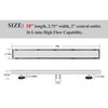 Zenomize 18 Inch Linear Shower Drain Brushed Floor Drain with