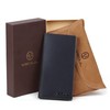 VISOUL Mens Checkbook Leather Wallets Long Bifold Wallets for Men