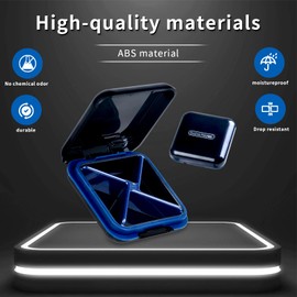 MIMIROOM 4 Fächer Pillenbox, Tablettenschachtel, Pillendose Klein für Unterwegs, Tragbarer Wasserdichter Mini Pillen Dose, Geeignet für Vitaminpräparate, Schwarz