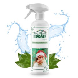 CHOMP! Painted Wall Cleaner Spray, Multipurpose for Walls, Ceilings, and Baseboards, Removes Dirt, Dust, Odor, Stains, Healthier Home 5-Minute CleanWalls 4-in-1, 32 Ounces (Peppermint Candy Cane)