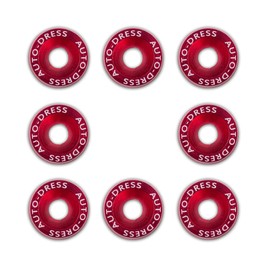 Auto-Dress M6 x 20 mm Mudguard Screws, Fender Washer Kit of 8 Anodised Red