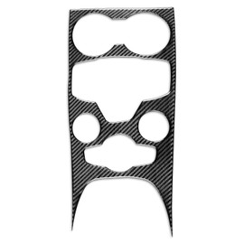 NVCNX Real Premium Carbon Fiber Compatible with Alfa Romeo Giulia 2020-2025 2021 2022 2023 2024 Car Center Console Gear Shift Box Panel Cover Sticker Decal Interior Trim Accessories Black