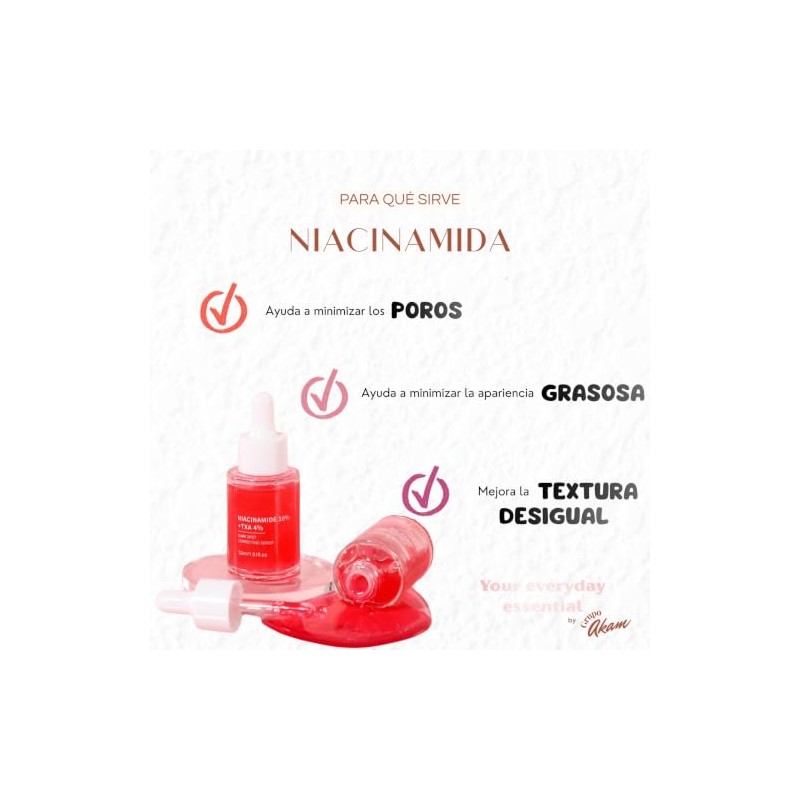 AKAM Suero Facial con Niacinamida 10% y Ácido Tranexámico 4%