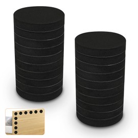 Anti Shake Headboard Stoppers for Wall, 20Pcs Wall Protector from Furniture, Bed Noise Stoppers, Headboard Bumpers to Prevent Hitting Wall,Square EVA Headboard Stabilizer Pad (Round-Black)